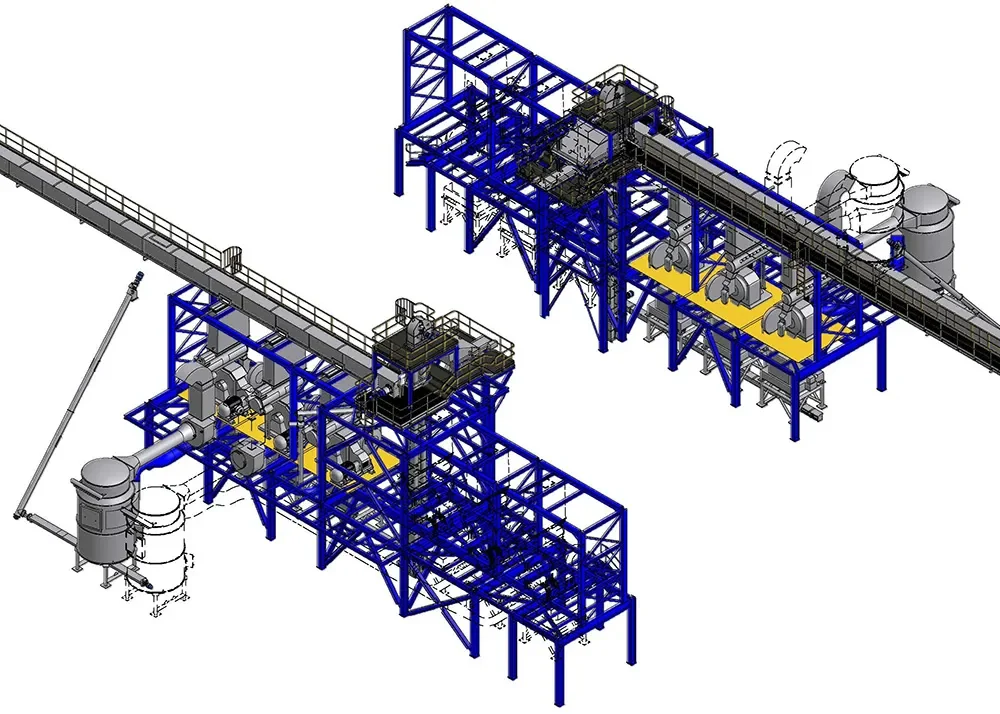Pellet Mill Drawing Conveying System.