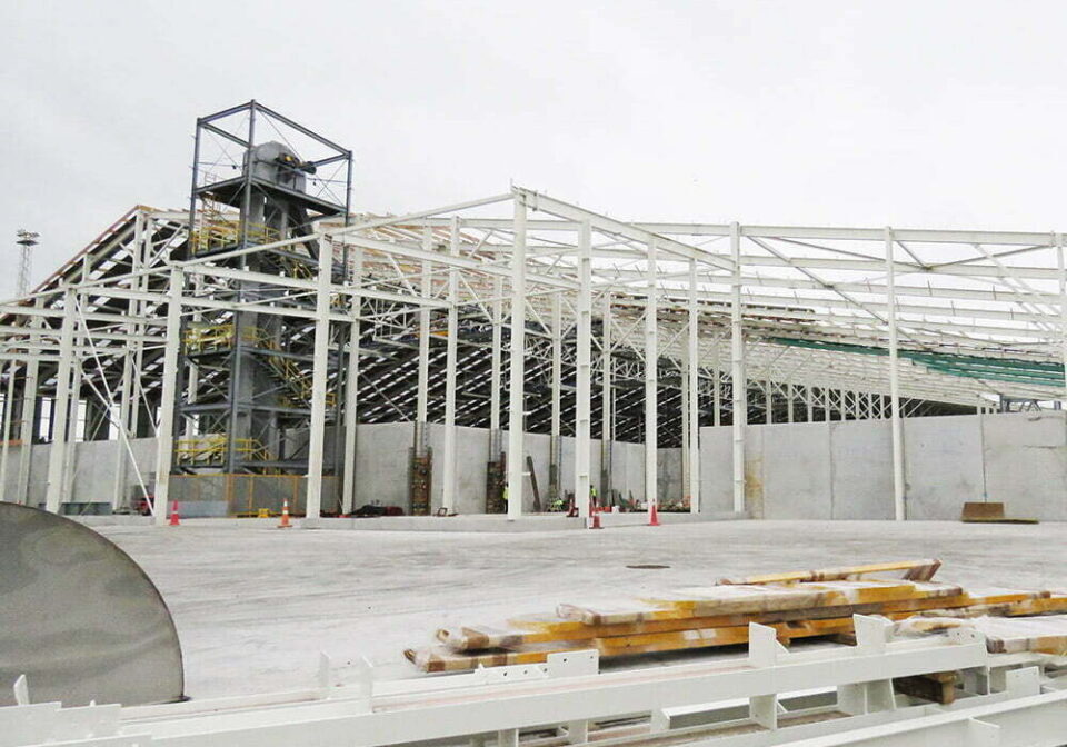 400 TPH bucket elevator designed and fabricated by CIL Ltd for fertiliser handling facility in NZ.